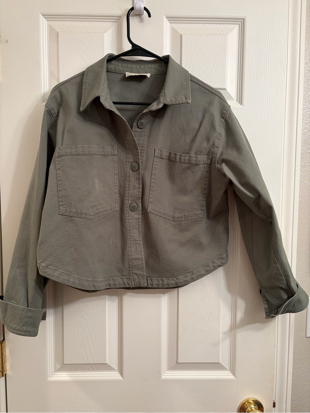 Z SUPPLY Women's Cropped Utility Jacket - Olive Green